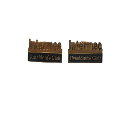 Intermec President's Club Employee Vintage Pin Lot of 2 Gold Filled GF - Picture 1 of 8